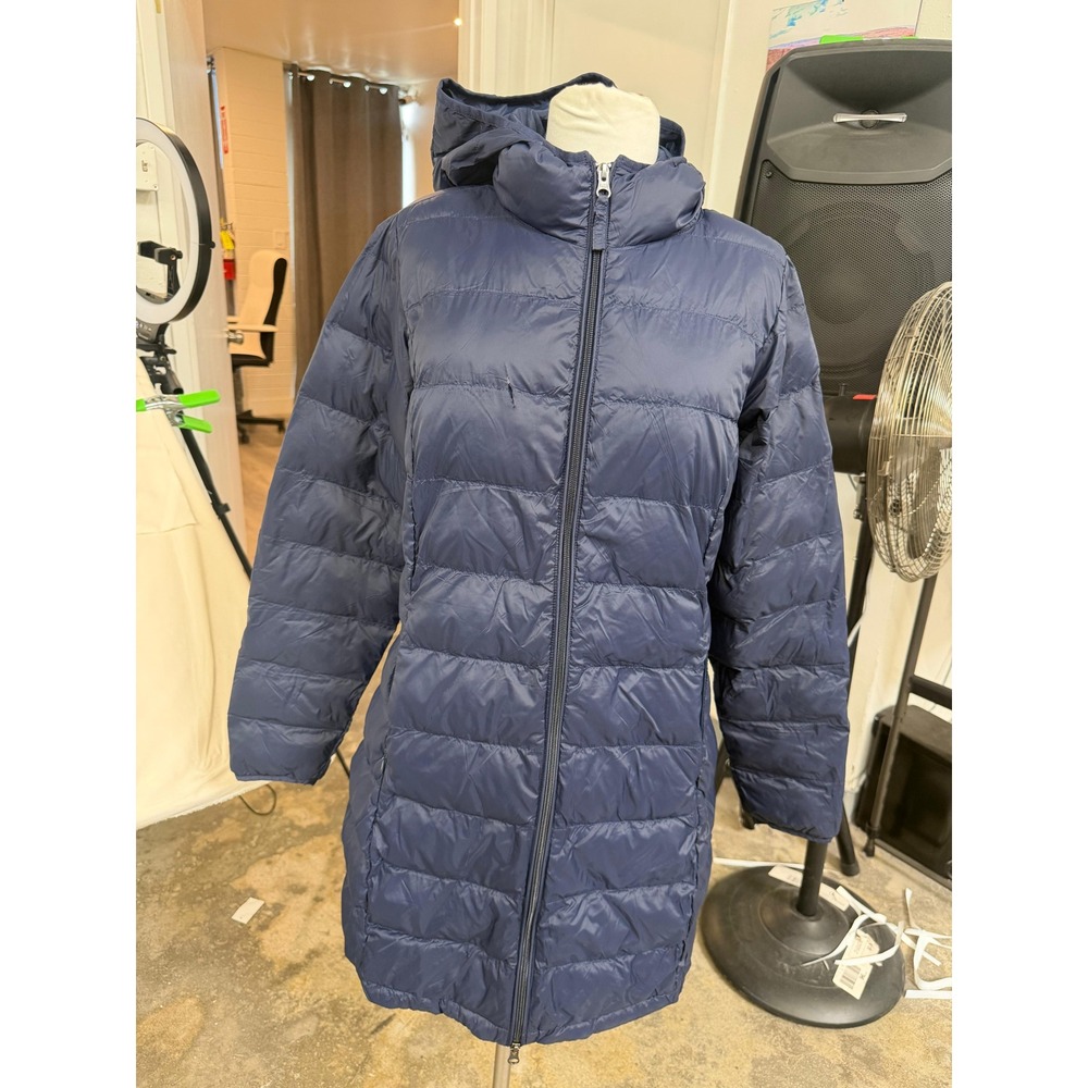 Amazon Essentials Womens Navy Blue Hooded Puffer Coat Jacket Medium W-S17AE10009